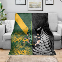 New Zealand and South Africa Rugby Blanket Ultimate Rivalry All Black Springboks