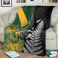 New Zealand and South Africa Rugby Blanket Ultimate Rivalry All Black Springboks