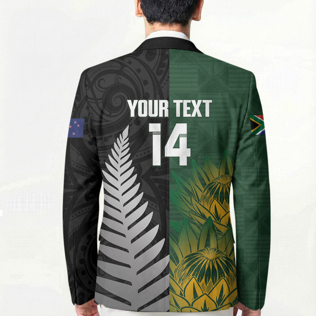 New Zealand and South Africa Rugby Custom Blazer Ultimate Rivalry All Black Springboks