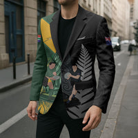 New Zealand and South Africa Rugby Custom Blazer Ultimate Rivalry All Black Springboks