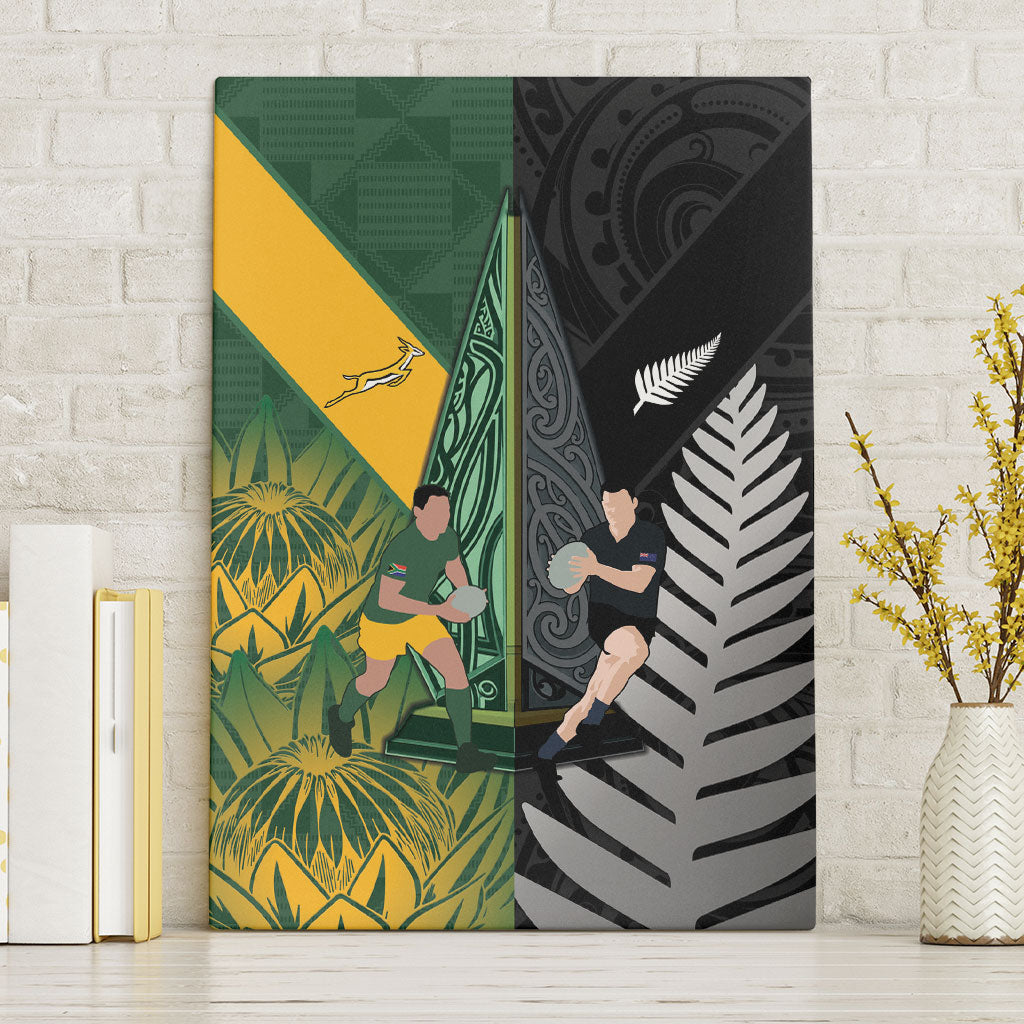New Zealand and South Africa Rugby Canvas Wall Art Ultimate Rivalry All Black Springboks