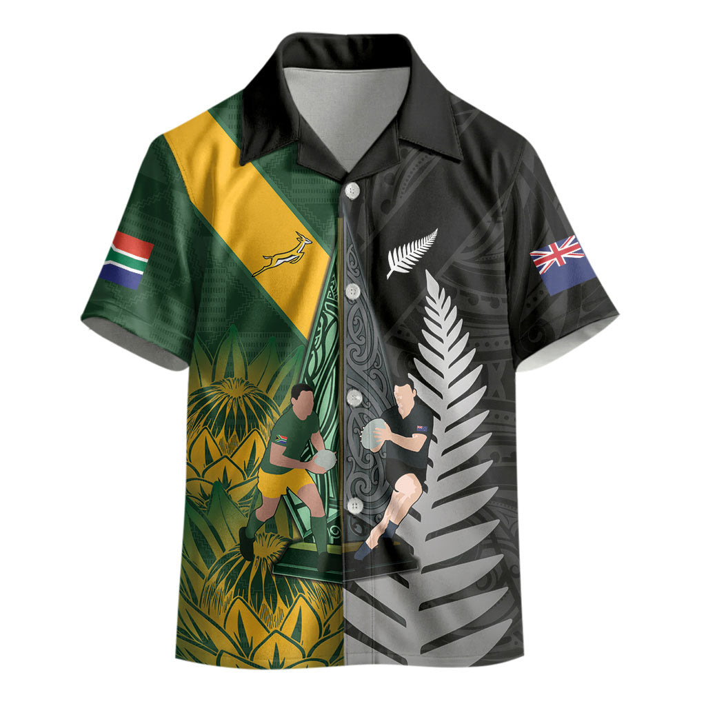 New Zealand and South Africa Rugby Custom Kid Hawaiian Shirt Ultimate Rivalry All Black Springboks