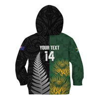 New Zealand and South Africa Rugby Custom Kid Hoodie Ultimate Rivalry All Black Springboks