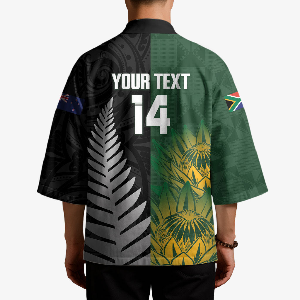 New Zealand and South Africa Rugby Custom Kimono Ultimate Rivalry All Black Springboks