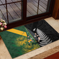 New Zealand and South Africa Rugby Rubber Doormat Ultimate Rivalry All Black Springboks
