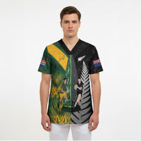 New Zealand and South Africa Rugby Custom Scrub Top Ultimate Rivalry All Black Springboks