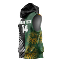 New Zealand and South Africa Rugby Custom Sleeveless Hoodie Ultimate Rivalry All Black Springboks