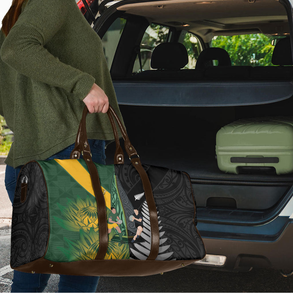 New Zealand and South Africa Rugby Travel Bag Ultimate Rivalry All Black Springboks