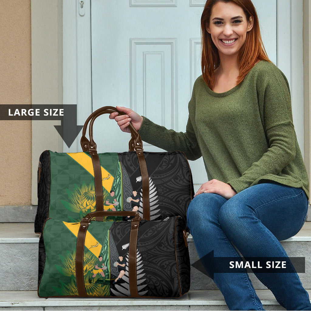 New Zealand and South Africa Rugby Travel Bag Ultimate Rivalry All Black Springboks