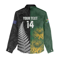 New Zealand and South Africa Rugby Custom Women Casual Shirt Ultimate Rivalry All Black Springboks