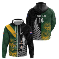 New Zealand and South Africa Rugby Custom Zip Hoodie Ultimate Rivalry All Black Springboks
