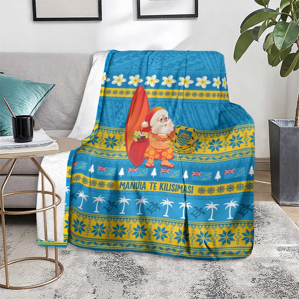 Tuvalu Christmas Blanket Cute Santa Manuia te Kilisimasi - Polynesian Pride