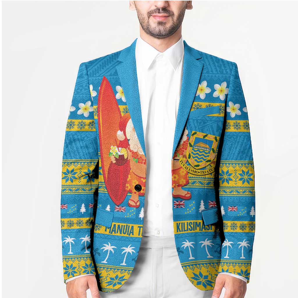 Tuvalu Christmas Blazer Cute Santa Manuia te Kilisimasi - Polynesian Pride