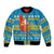 Tuvalu Christmas Bomber Jacket Cute Santa Manuia te Kilisimasi - Polynesian Pride