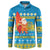 Tuvalu Christmas Button Sweatshirt Cute Santa Manuia te Kilisimasi - Polynesian Pride