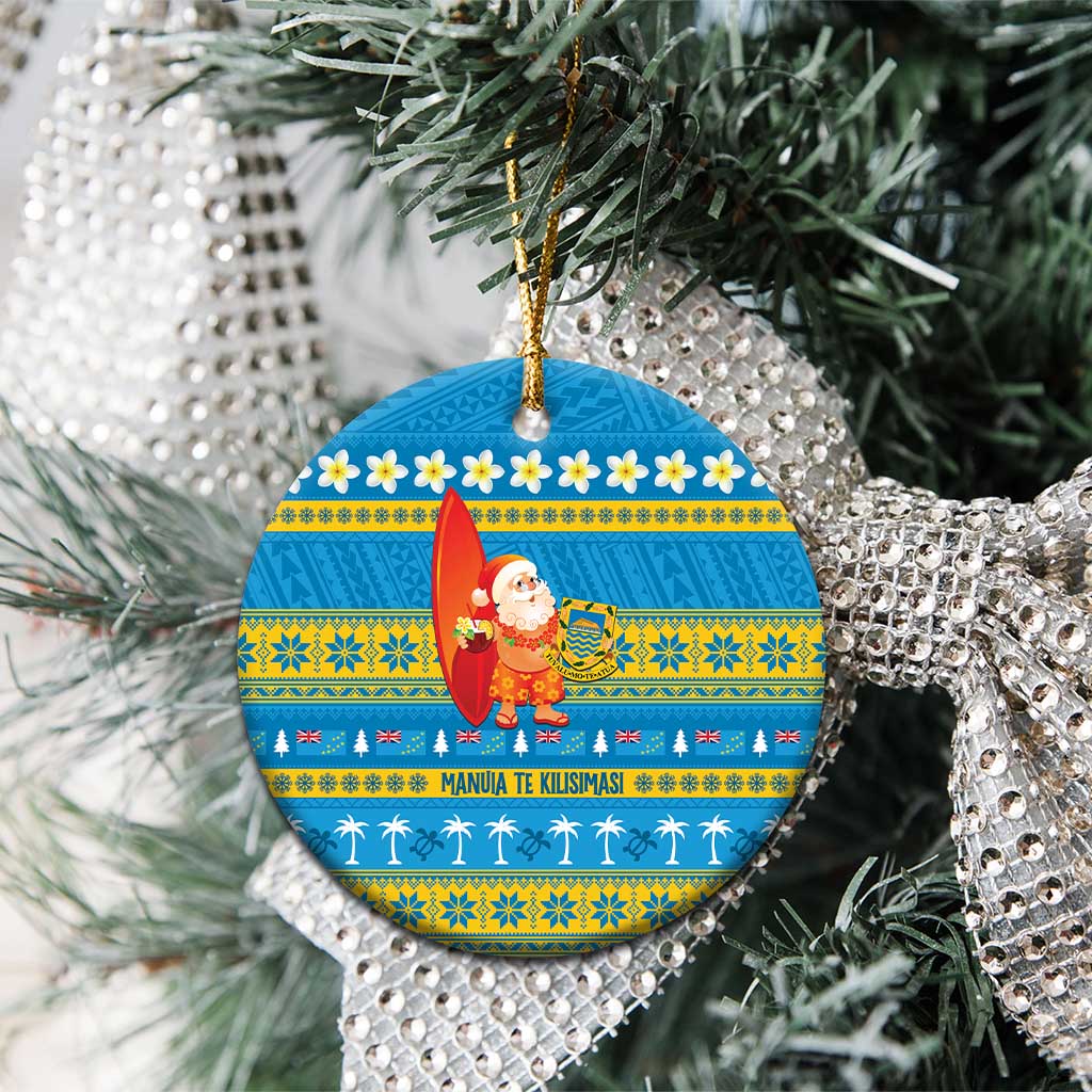 Tuvalu Christmas Ceramic Ornament Cute Santa Manuia te Kilisimasi - Polynesian Pride
