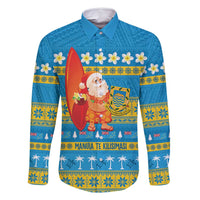 Tuvalu Christmas Family Matching Summer Maxi Dress and Hawaiian Shirt Cute Santa Manuia te Kilisimasi - Polynesian Pride