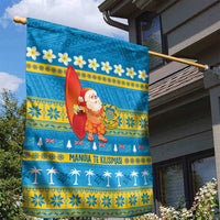 Tuvalu Christmas Garden Flag Cute Santa Manuia te Kilisimasi - Polynesian Pride