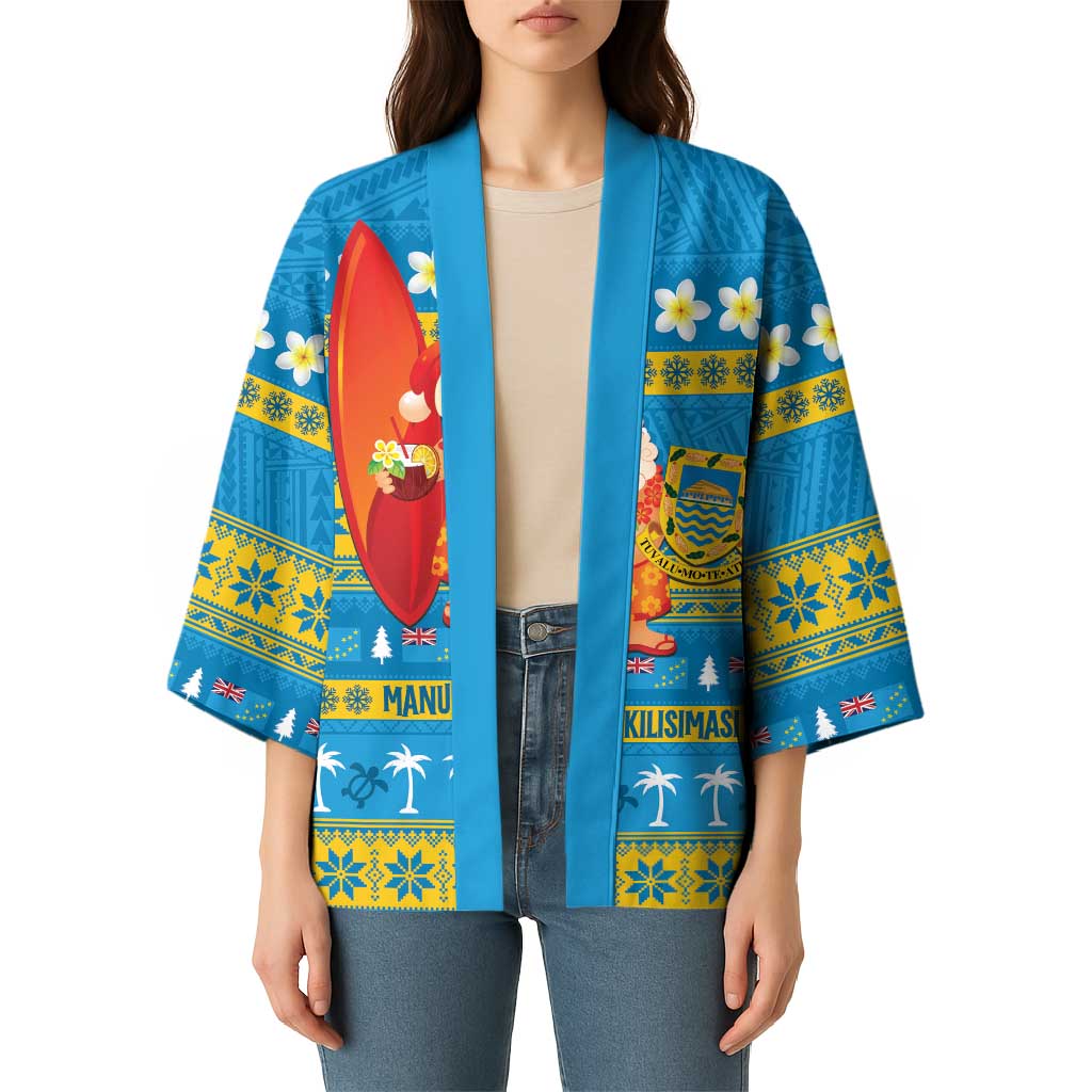 Tuvalu Christmas Kimono Cute Santa Manuia te Kilisimasi - Polynesian Pride