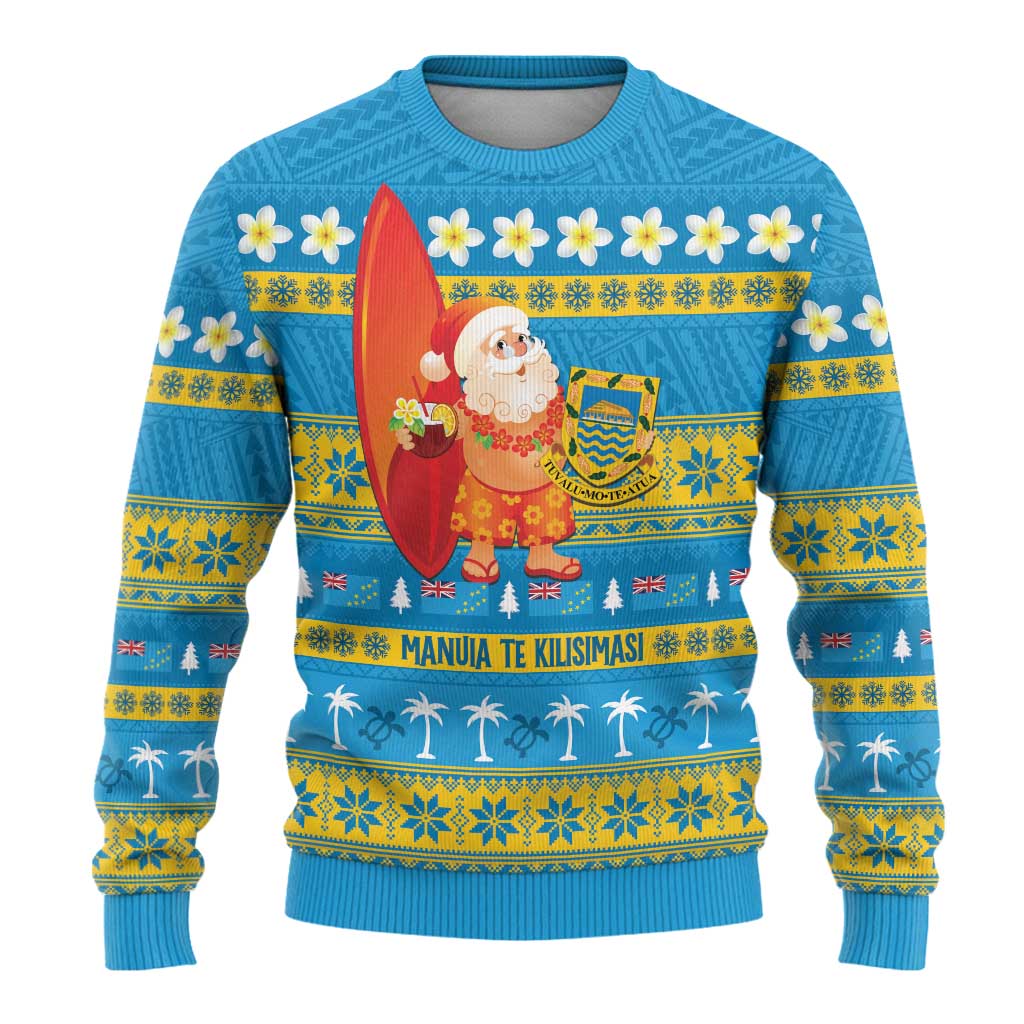 Tuvalu Christmas Ugly Christmas Sweater Cute Santa Manuia te Kilisimasi - Polynesian Pride