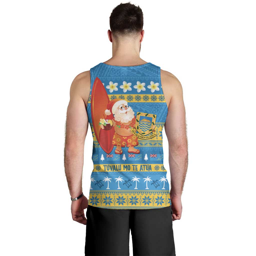 Tuvalu Christmas Men Tank Top Cute Santa Manuia te Kilisimasi - Polynesian Pride