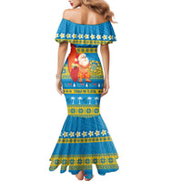 Tuvalu Christmas Mermaid Dress Cute Santa Manuia te Kilisimasi - Polynesian Pride