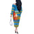 Tuvalu Christmas Off The Shoulder Long Sleeve Dress Cute Santa Manuia te Kilisimasi - Polynesian Pride