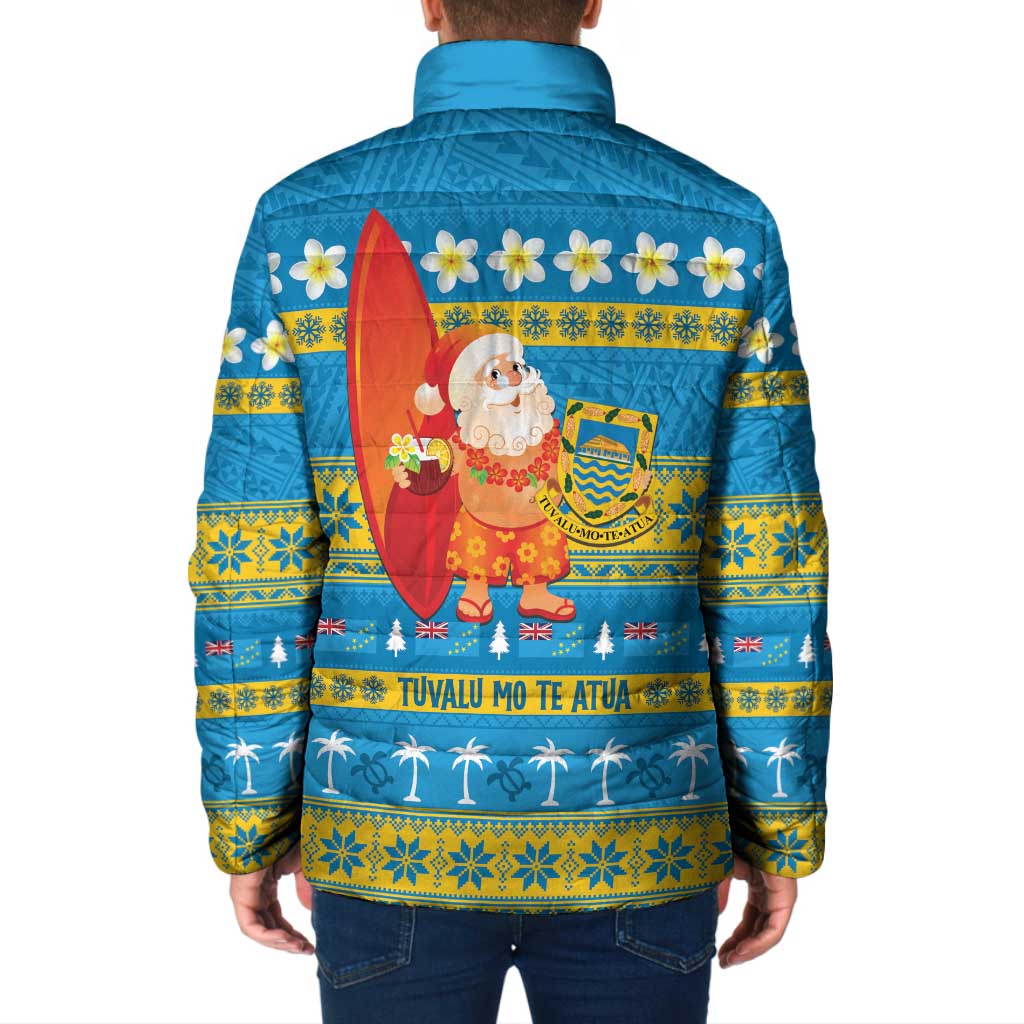 Tuvalu Christmas Padded Jacket Cute Santa Manuia te Kilisimasi - Polynesian Pride