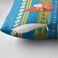 Tuvalu Christmas Pillow Cover Cute Santa Manuia te Kilisimasi - Polynesian Pride