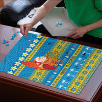 Tuvalu Christmas Puzzle Cute Santa Manuia te Kilisimasi - Polynesian Pride