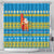 Tuvalu Christmas Shower Curtain Cute Santa Manuia te Kilisimasi - Polynesian Pride