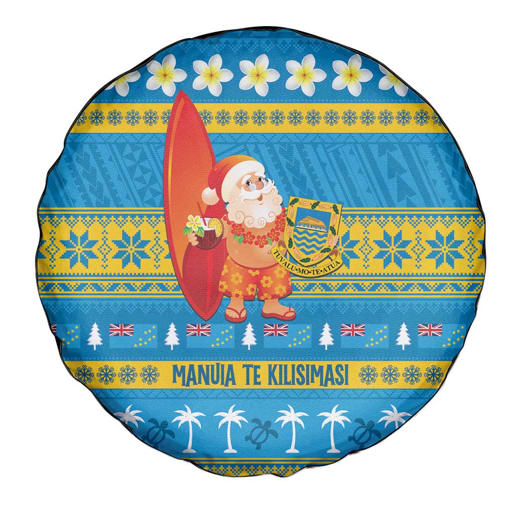 Tuvalu Christmas Spare Tire Cover Cute Santa Manuia te Kilisimasi - Polynesian Pride