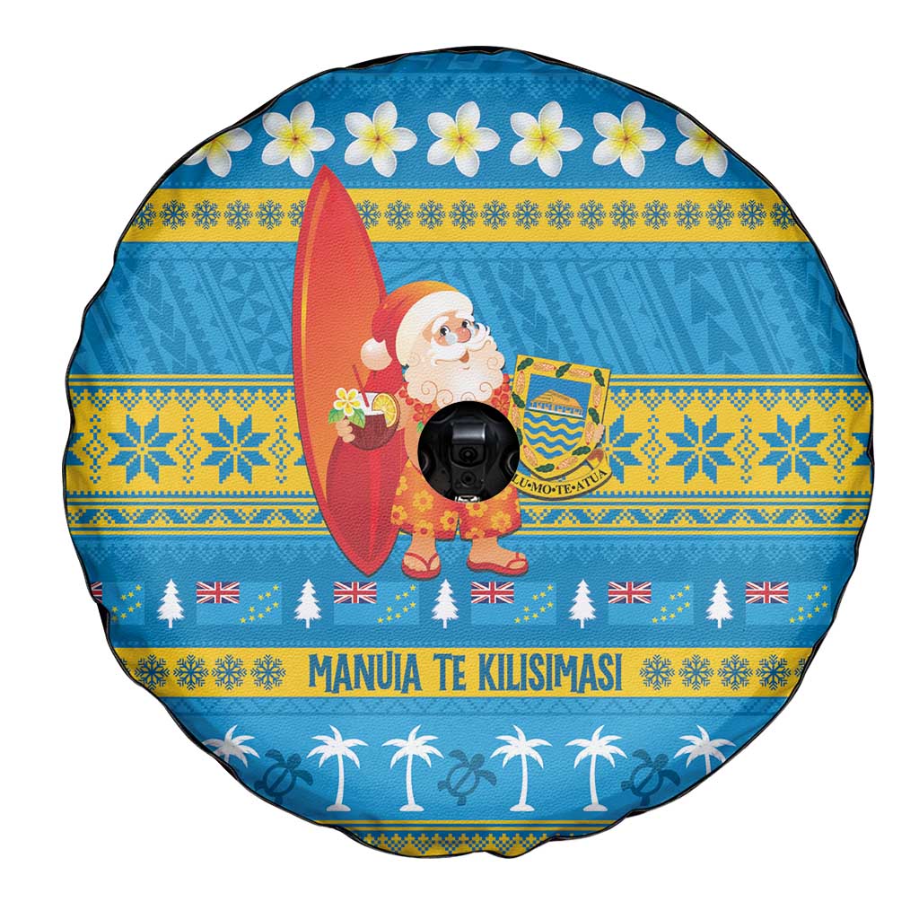Tuvalu Christmas Spare Tire Cover Cute Santa Manuia te Kilisimasi - Polynesian Pride