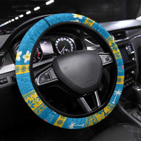 Tuvalu Christmas Steering Wheel Cover Cute Santa Manuia te Kilisimasi - Polynesian Pride