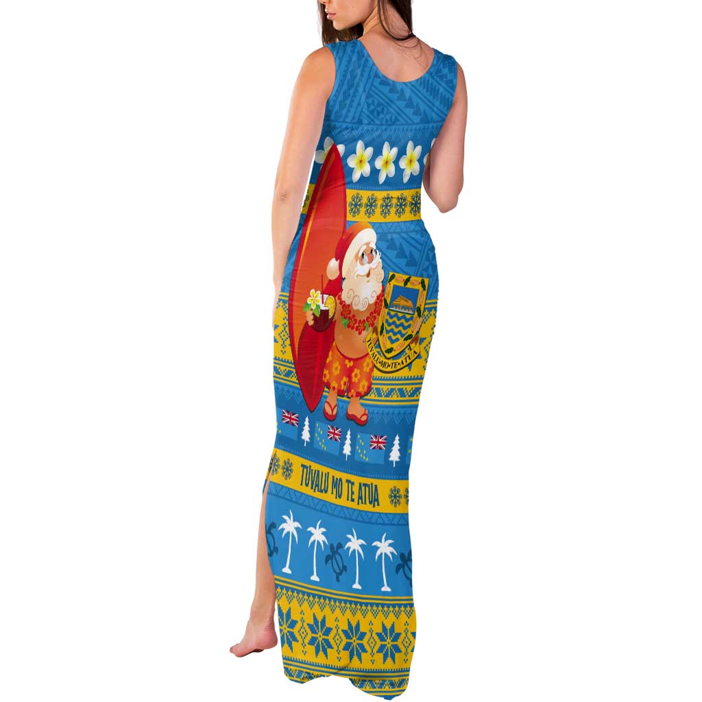 Tuvalu Christmas Tank Maxi Dress Cute Santa Manuia te Kilisimasi - Polynesian Pride