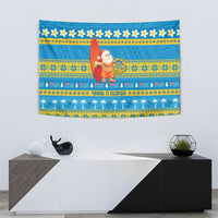 Tuvalu Christmas Tapestry Cute Santa Manuia te Kilisimasi - Polynesian Pride