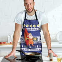 Nauru Christmas Apron Cute Santa Coat Of Arms Merry Xmas - Polynesian Pride