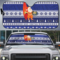 Nauru Christmas Auto Sun Shade Cute Santa Coat Of Arms Merry Xmas - Polynesian Pride