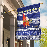 Nauru Christmas Garden Flag Cute Santa Coat Of Arms Merry Xmas - Polynesian Pride