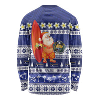 Nauru Christmas Long Sleeve Shirt Cute Santa Coat Of Arms Merry Xmas - Polynesian Pride