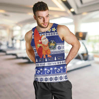 Nauru Christmas Men Tank Top Cute Santa Coat Of Arms Merry Xmas - Polynesian Pride