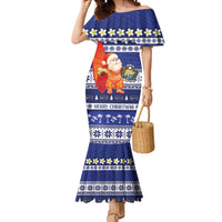 Nauru Christmas Mermaid Dress Cute Santa Coat Of Arms Merry Xmas - Polynesian Pride