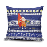 Nauru Christmas Pillow Cover Cute Santa Coat Of Arms Merry Xmas - Polynesian Pride