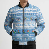 FSM Christmas Bomber Puffer Jacket Merry Xmas Federated States of Micronesia - Polynesian Pride