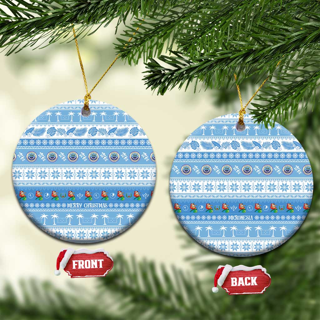 FSM Christmas Ceramic Ornament Merry Xmas Federated States of Micronesia - Polynesian Pride