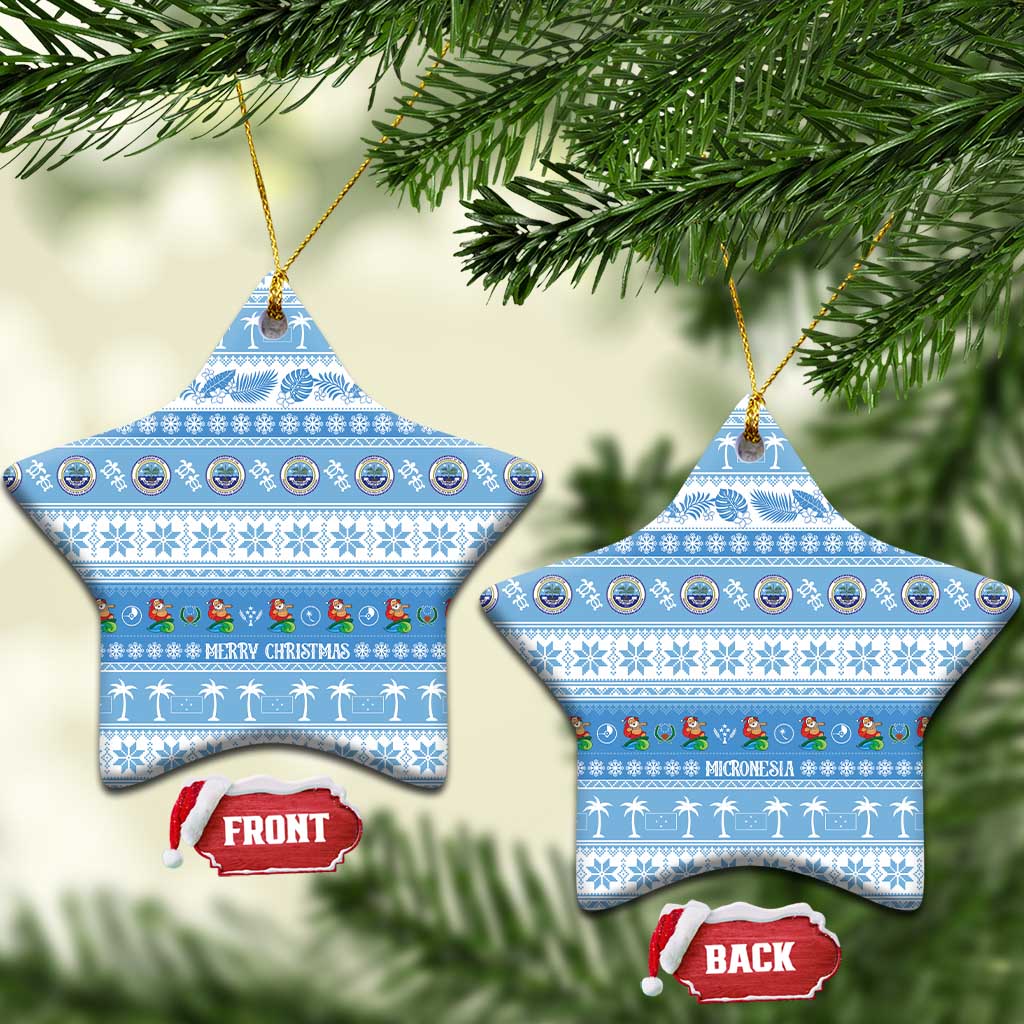 FSM Christmas Ceramic Ornament Merry Xmas Federated States of Micronesia - Polynesian Pride