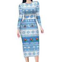 FSM Christmas Family Matching Long Sleeve Bodycon Dress and Hawaiian Shirt Merry Xmas Federated States of Micronesia - Polynesian Pride