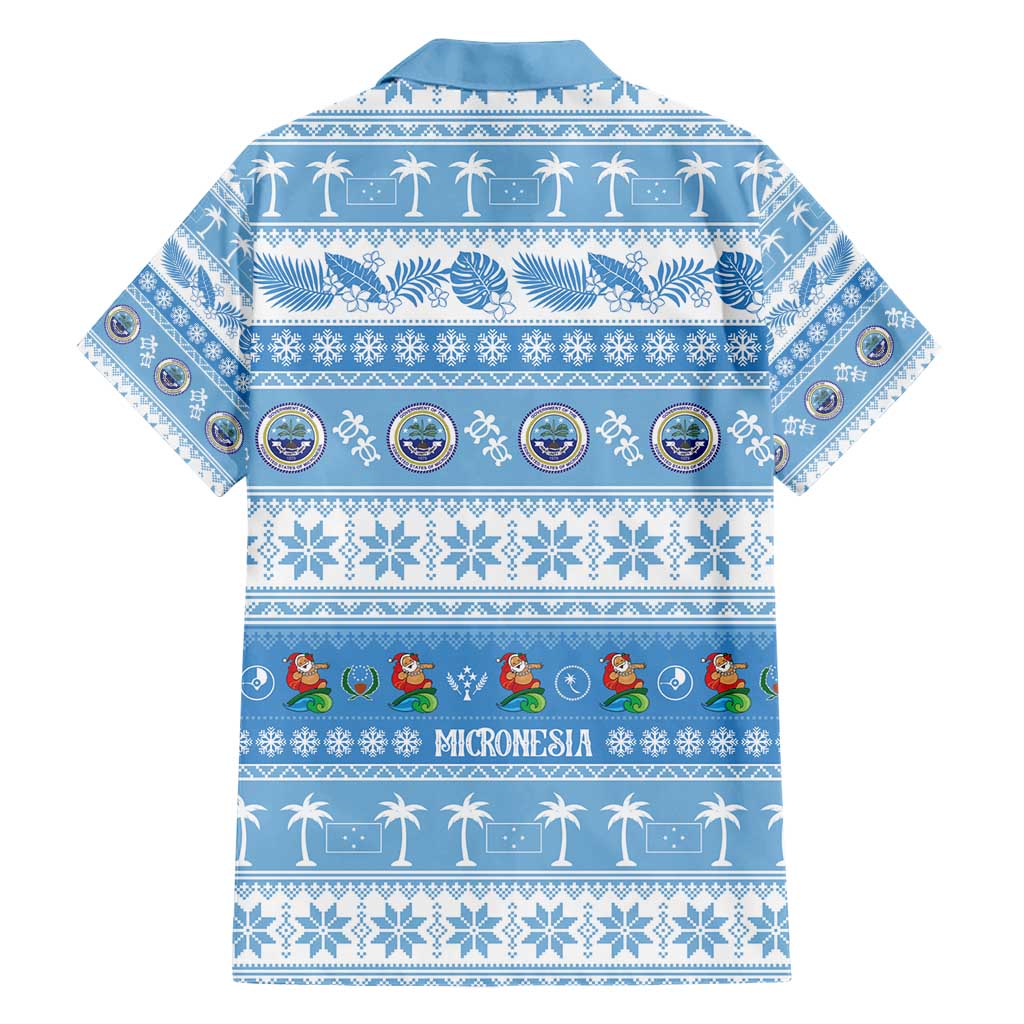 FSM Christmas Family Matching Short Sleeve Bodycon Dress and Hawaiian Shirt Merry Xmas Federated States of Micronesia - Polynesian Pride
