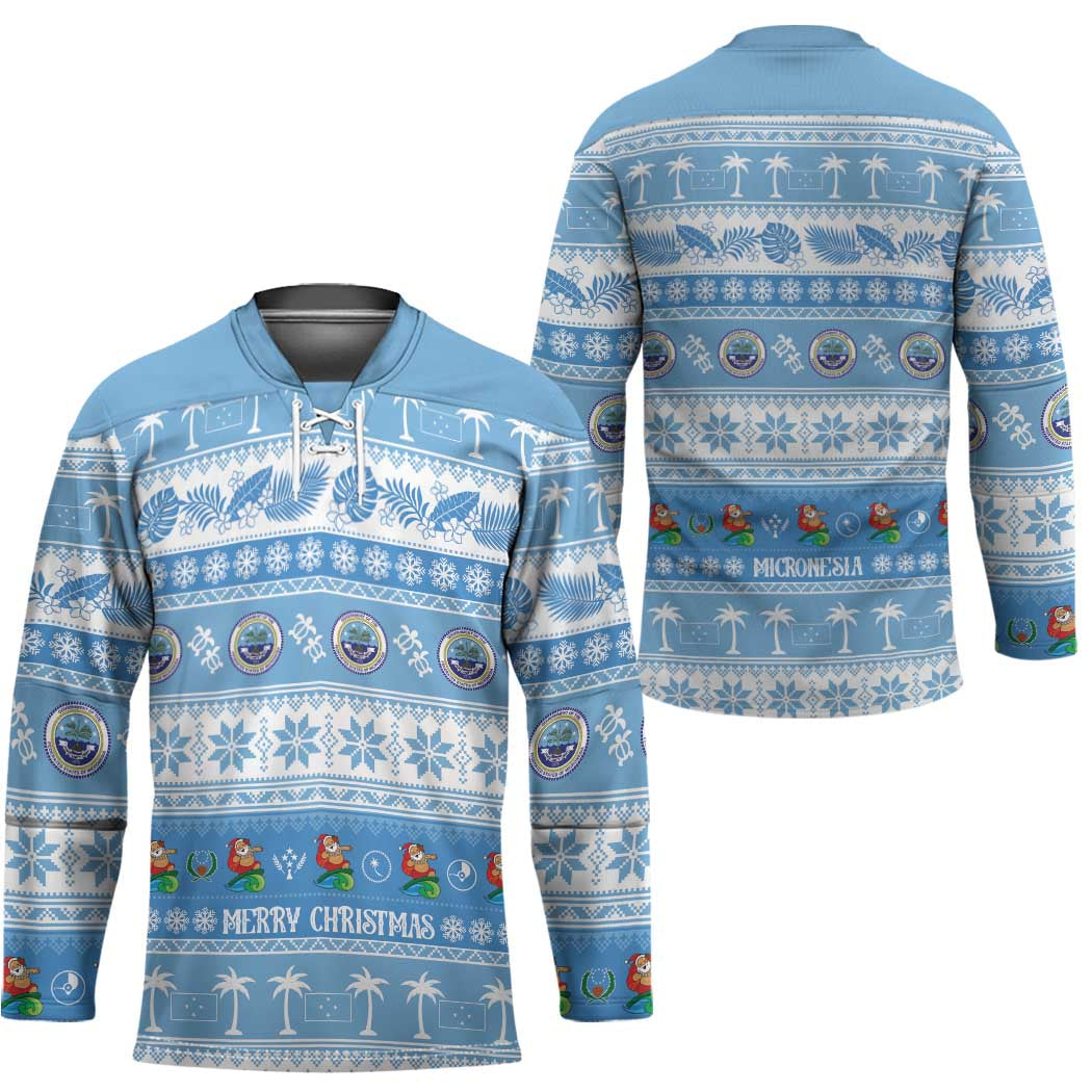 FSM Christmas Hockey Jersey Merry Xmas Federated States of Micronesia - Polynesian Pride