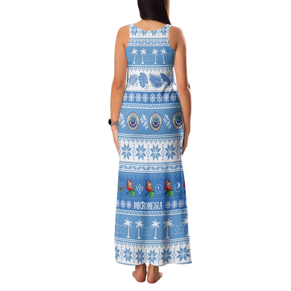 FSM Christmas Tank Maxi Dress Merry Xmas Federated States of Micronesia - Polynesian Pride